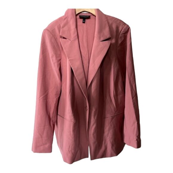 Lane Bryant The Bryant Blazer, Pastel Mauve Pink Neutral Color, Boyfriend Blazer - Picture 7 of 11